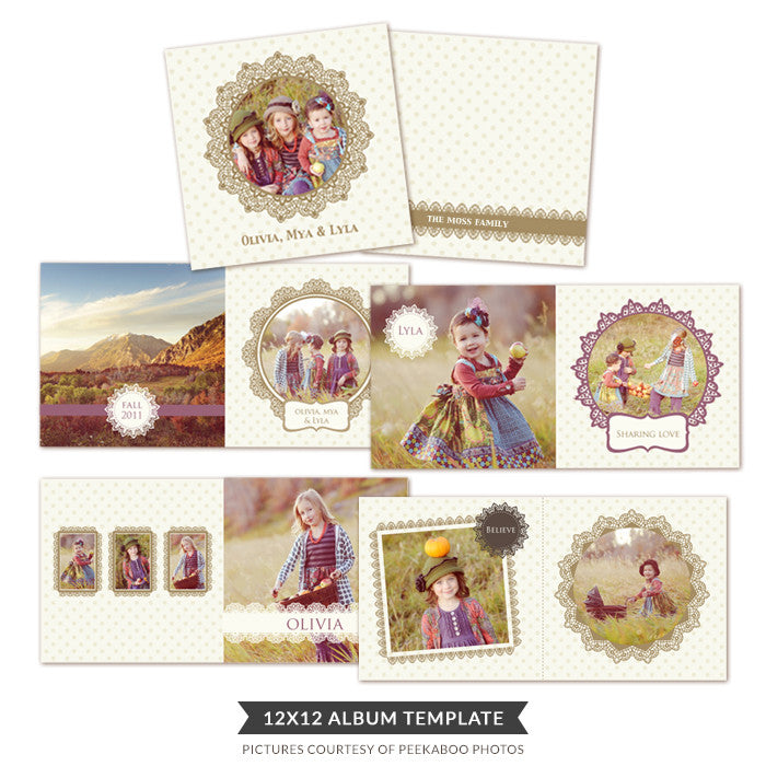 Happy Friends album |  12x12 Album template