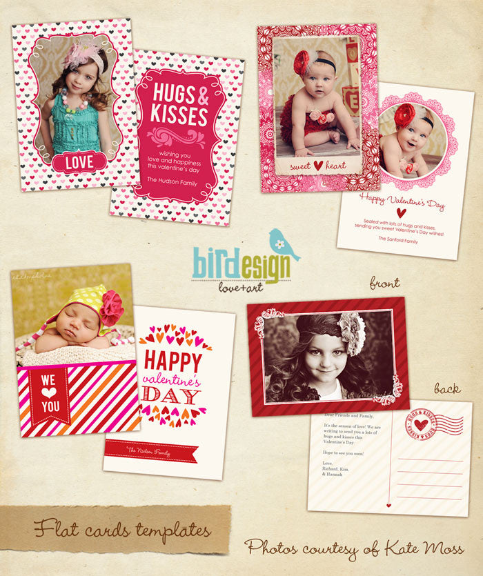 valentine photo card template, templates for photographers
