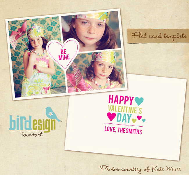 Valentine Photocard Template | Hearts