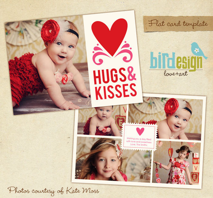 Valentine Photocard Template | Pink xoxo