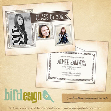 Flags & Smiles | Graduation announcement