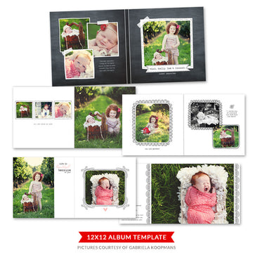 Blooming album |  12x12 Album template