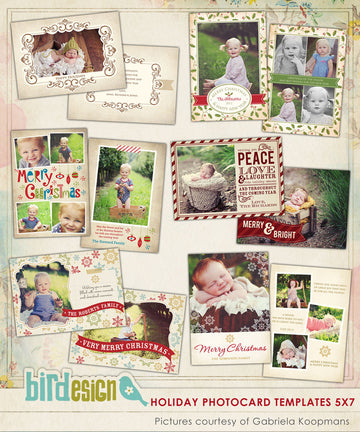 Holiday Photocards Bundle | Vintage Holidays