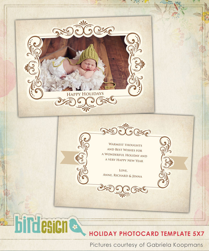 Holiday Photocard Template | Glory & Peace