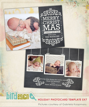 Holiday Photocard Template | Peaceful news