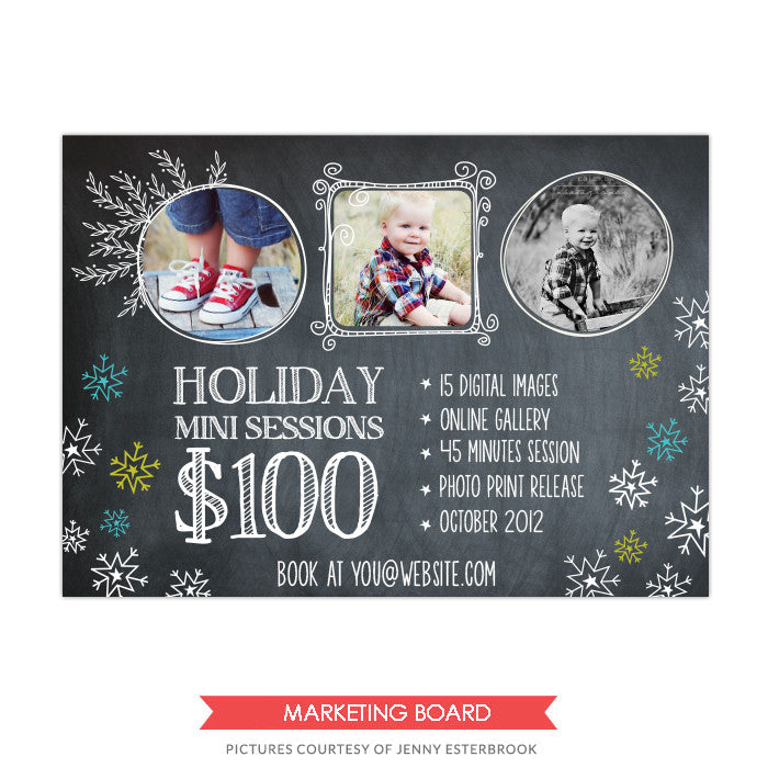 Photography Marketing board | Santa Mini sessions