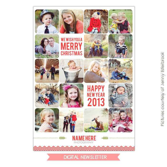 Holiday Thank you Card & Newsletter | Year of pics