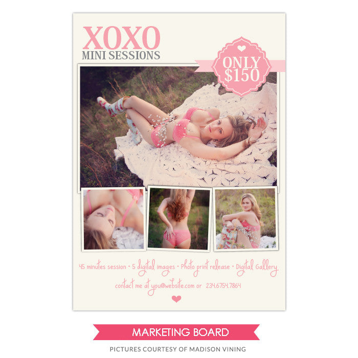 Photography Marketing board | Xoxo Boudoir