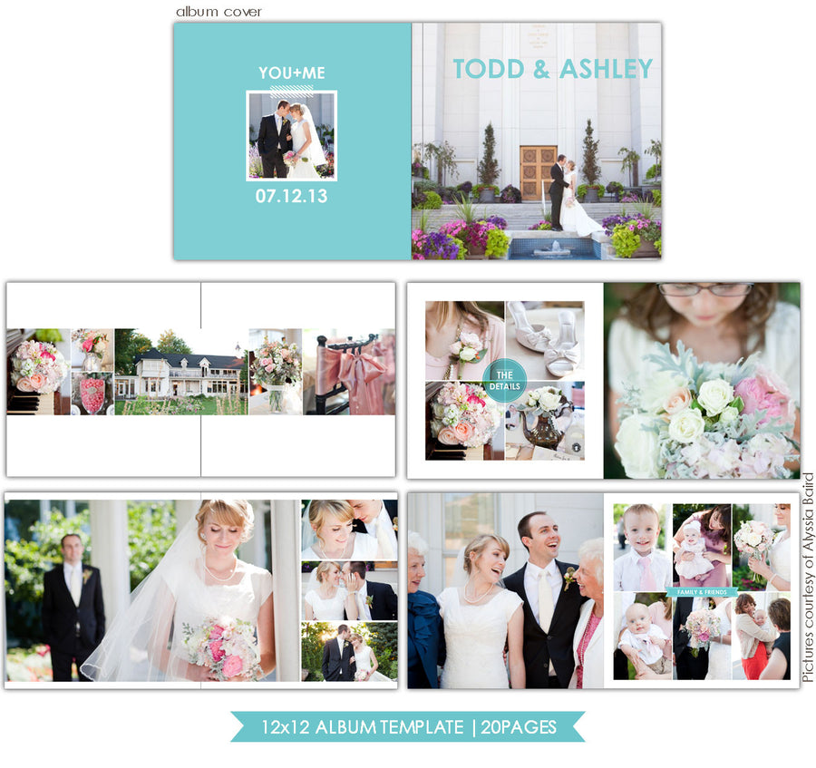 Clean Style | 12x12 Wedding Album template