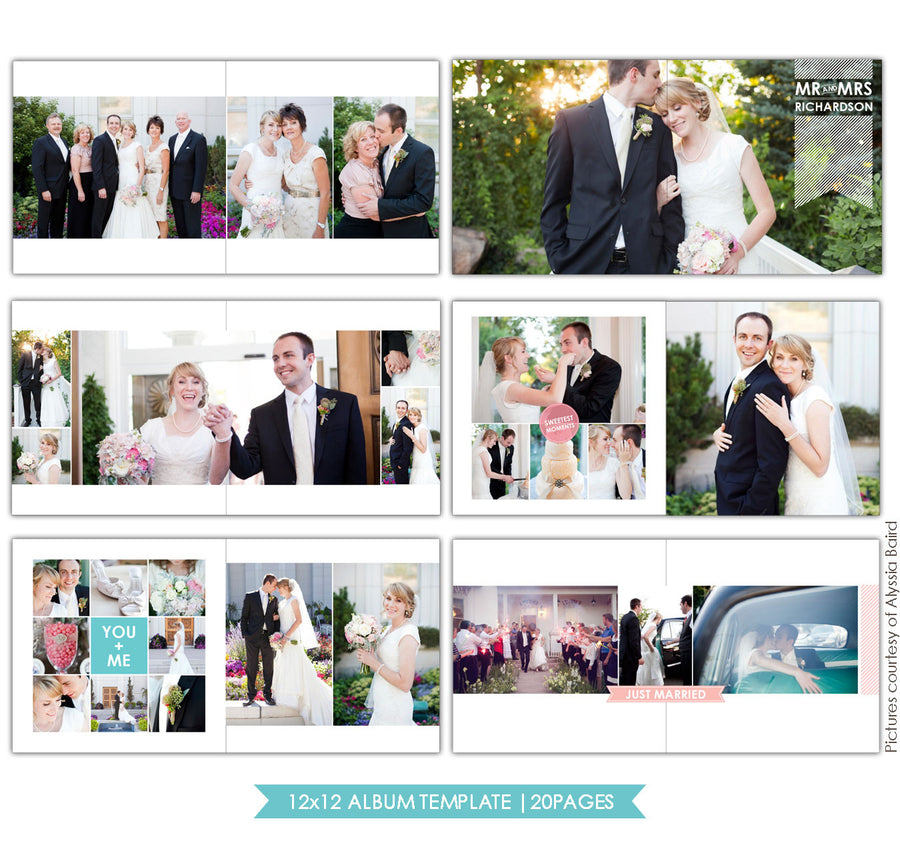 Clean Style | 12x12 Wedding Album template