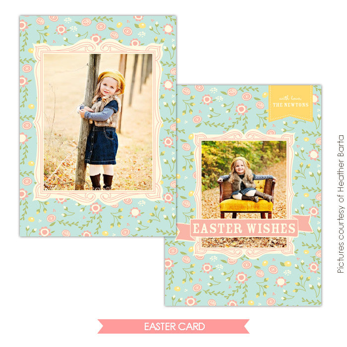 Easter photo card | Easter garden