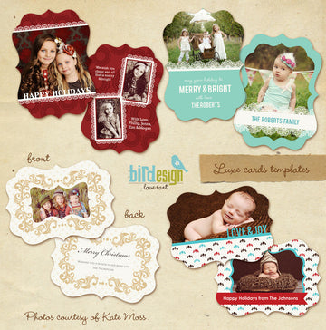 Holiday Ornate Photocard | Chic elegance