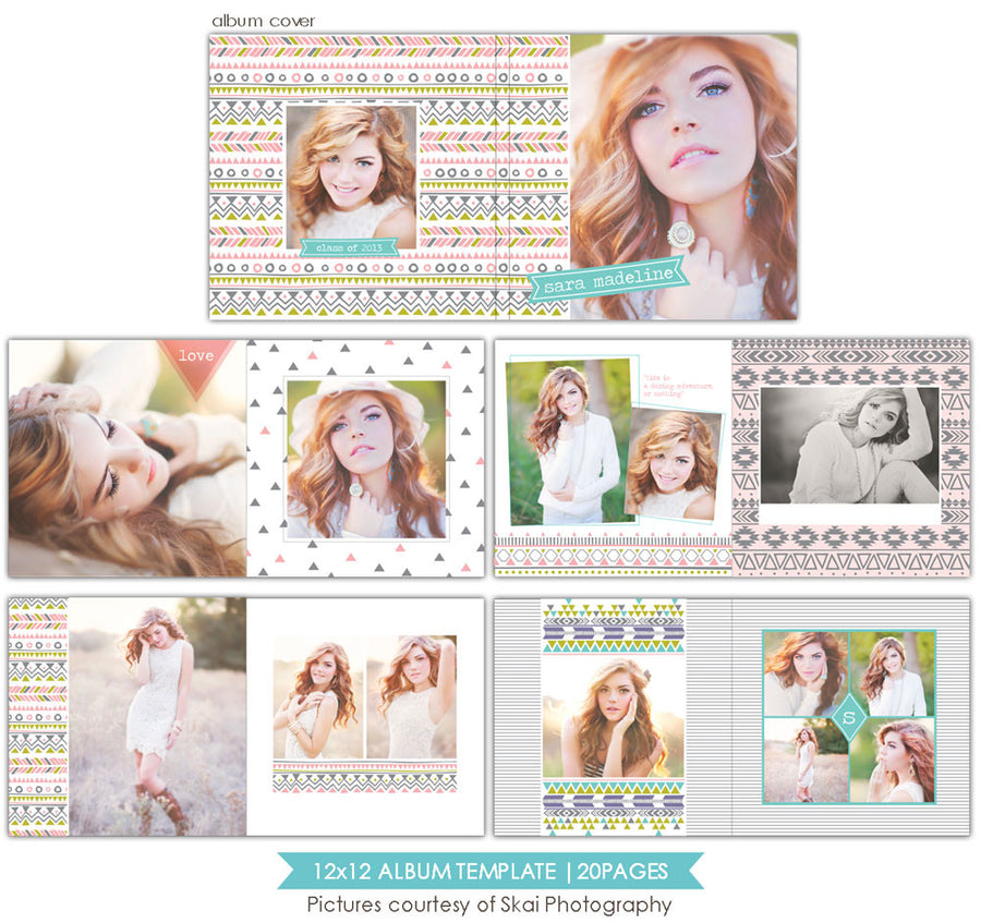 Inspiring days | 12x12 Senior Album template