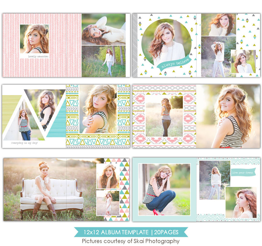 Inspiring days | 12x12 Senior Album template