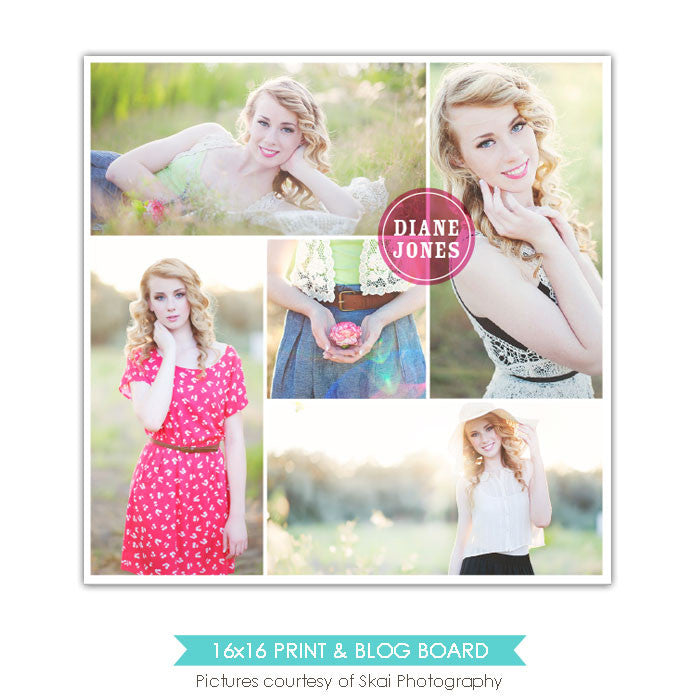 16x16 collage & blog board | Chic circle