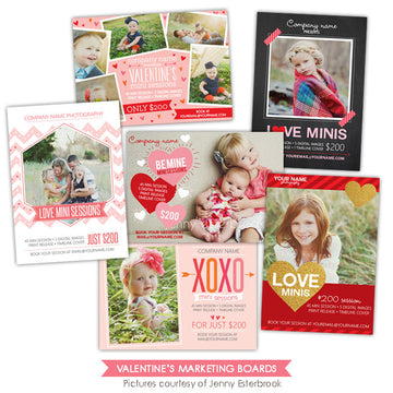 Photography Marketing boards | Hearts bundle