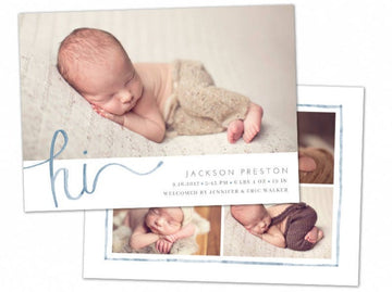 Birth Announcement - 5x7 Card - os22