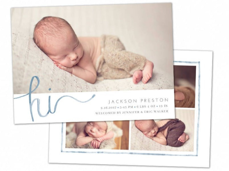 Birth Announcement - 5x7 Card - os22