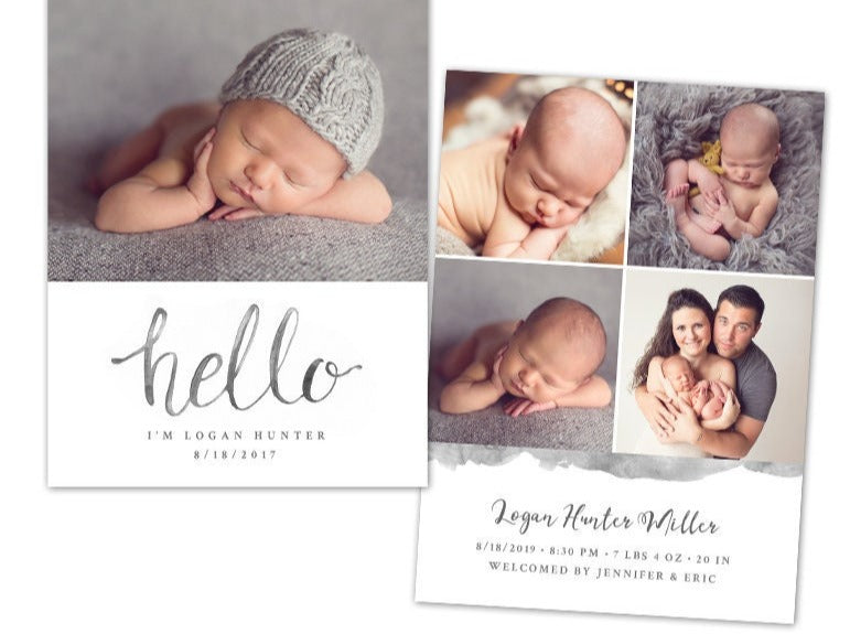 Birth Announcement - 5x7 Card - os29