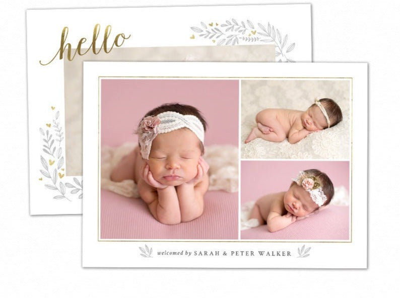 Birth Announcement - 5x7 Card - os17