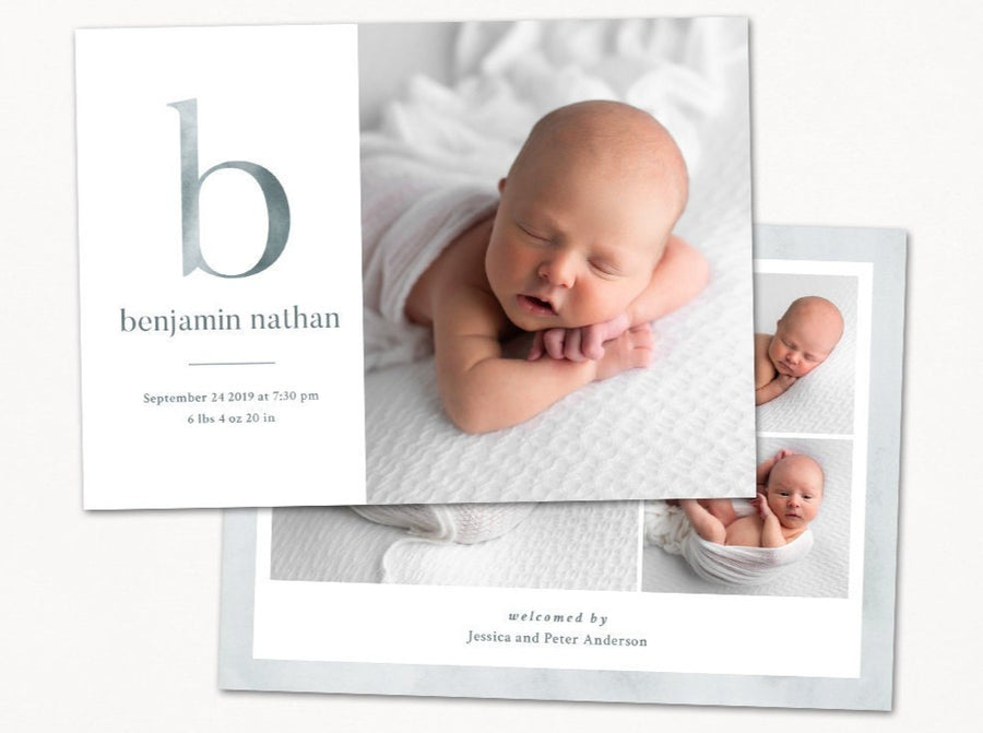 Birth Announcement - 5x7 Card - os06