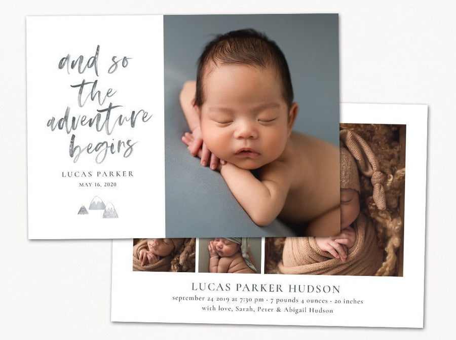 Birth Announcement - 5x7 Card - os35