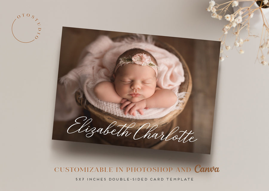 Birth Announcement - 5x7 Card - os55