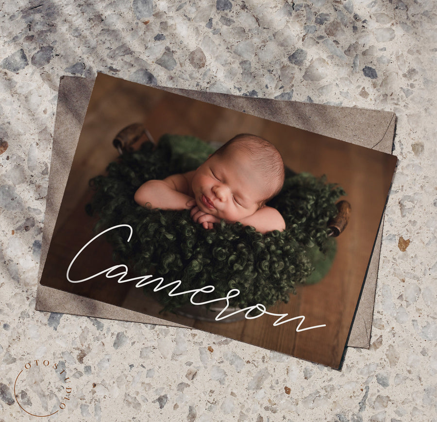 Birth Announcement - 5x7 Card - os33