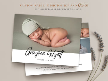 Birth Announcement - 5x7 Card - os05