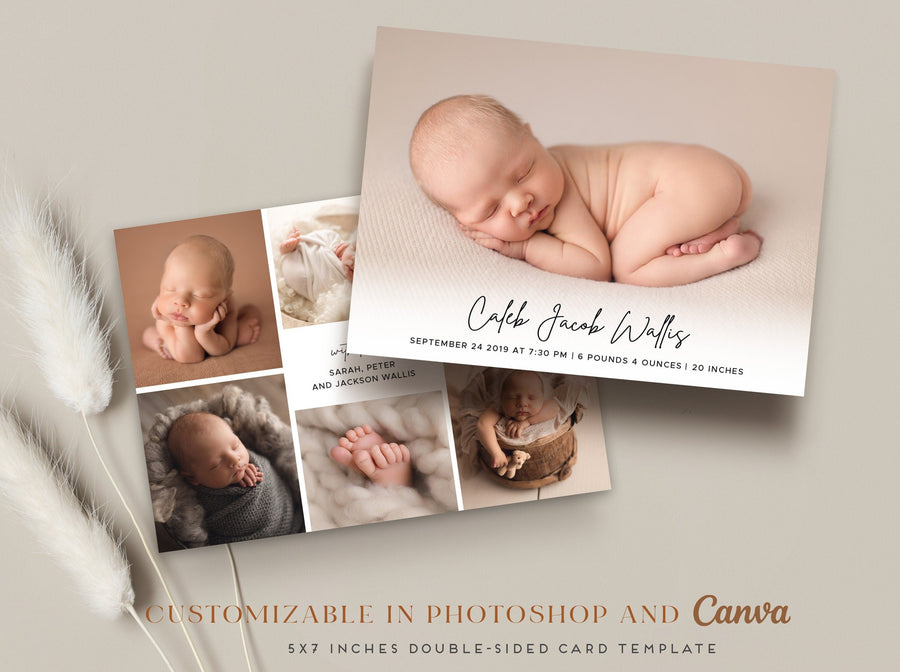 Birth Announcement - 5x7 Card - os03