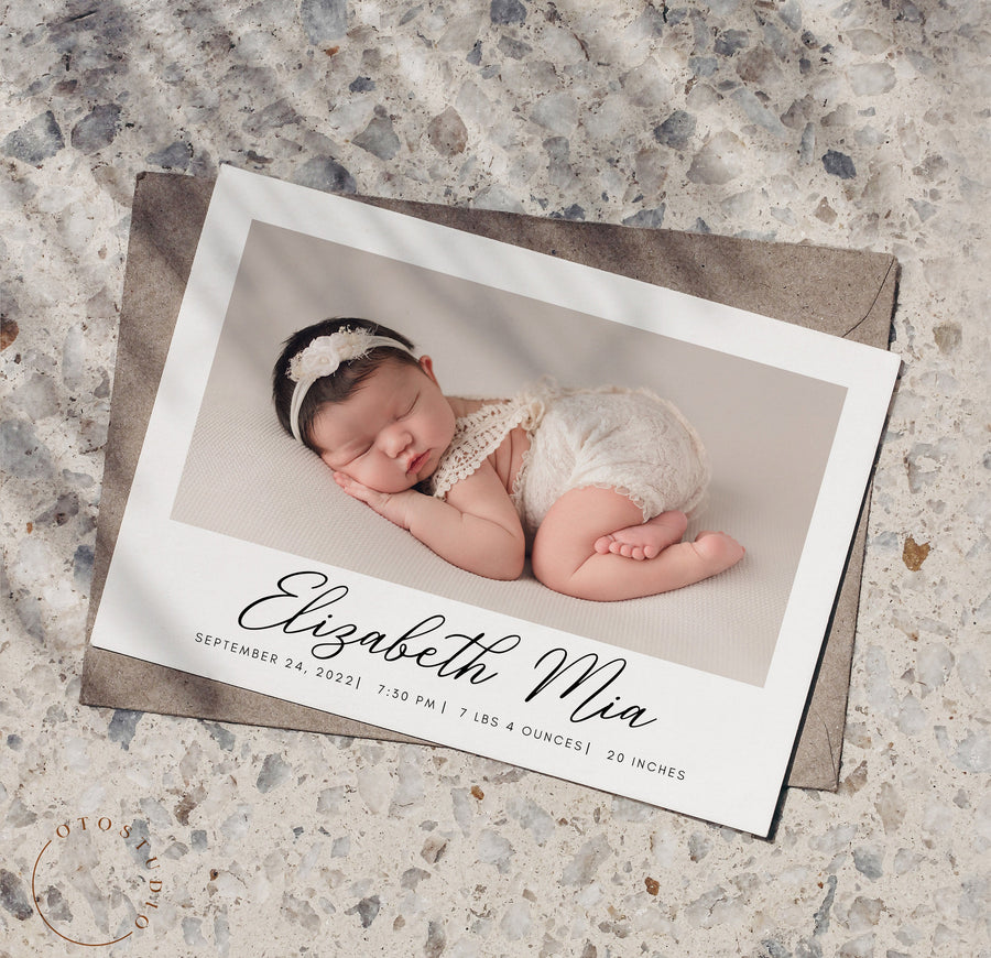 Birth Announcement Collage - 5x7 Card - os76