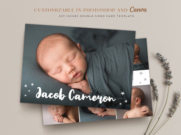 Birth Announcement - 5x7 Card - os82