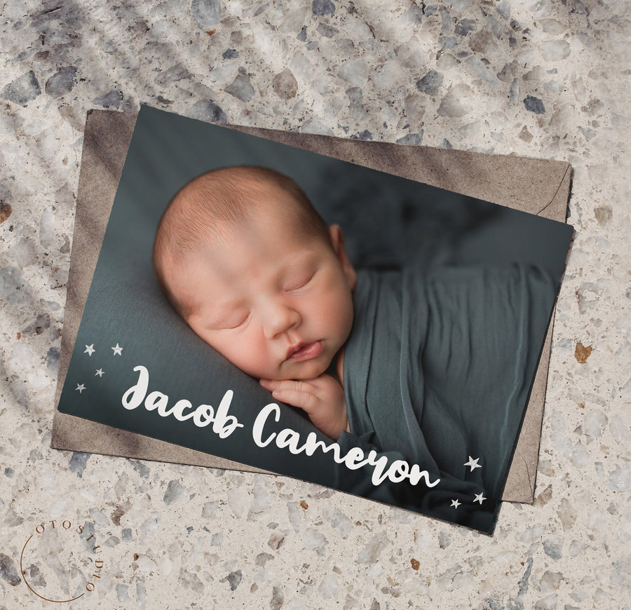 Birth Announcement - 5x7 Card - os82