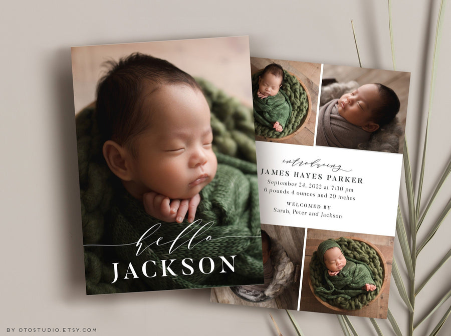 Birth Announcement - 5x7 Card - os52