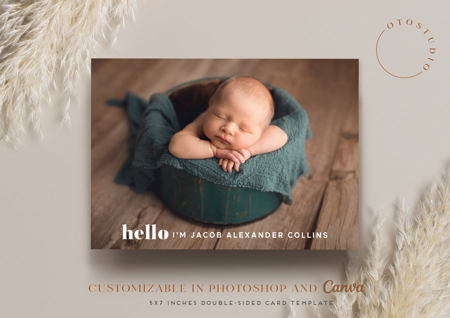 Birth Announcement - 5x7 Card - os24