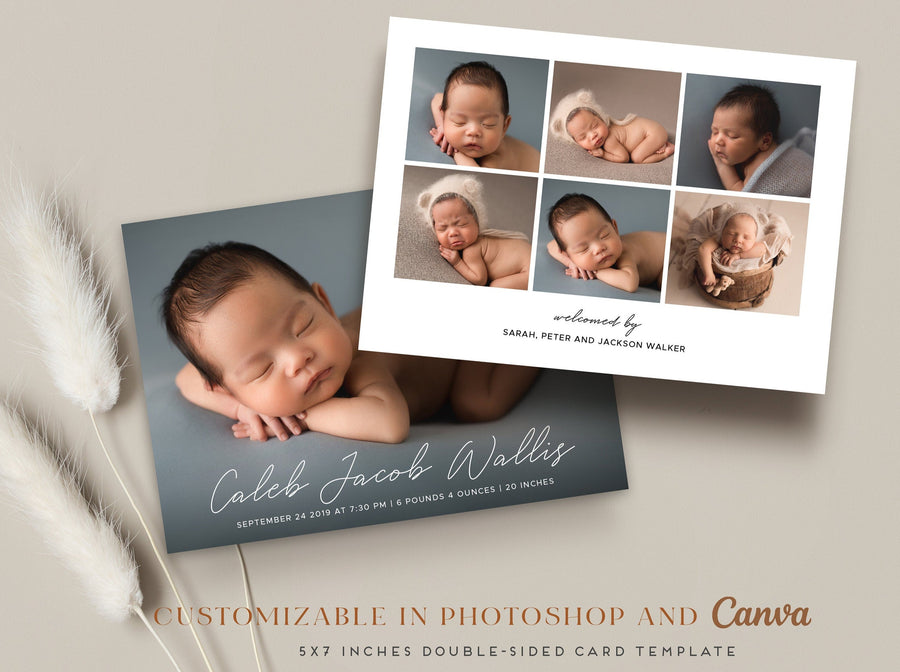 Birth Announcement - 5x7 Card - os12