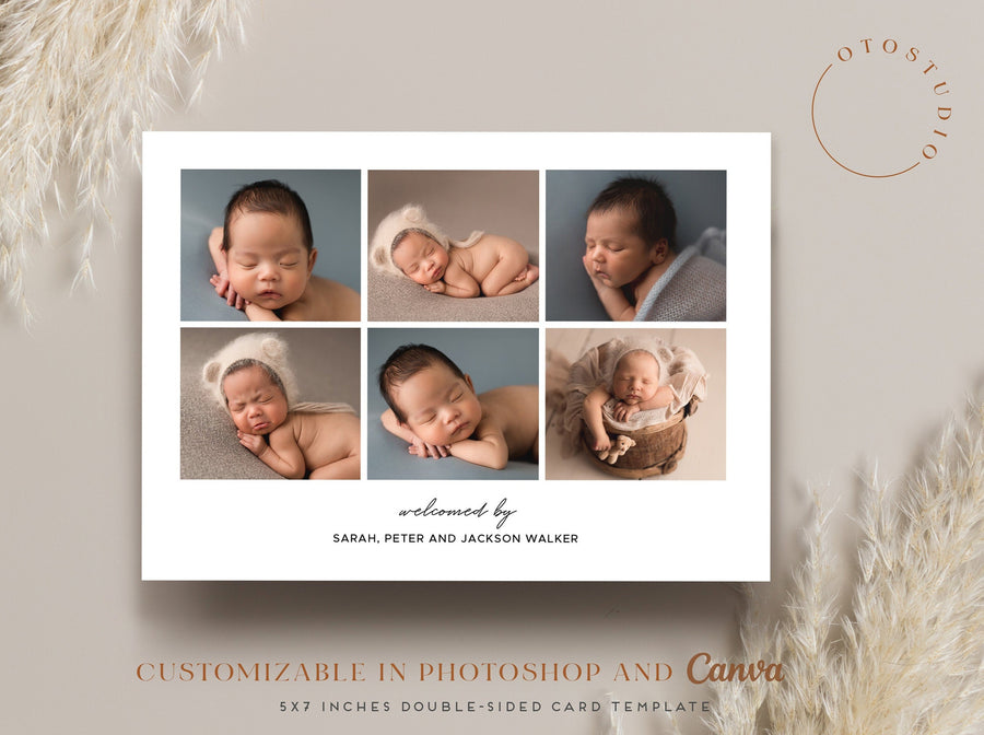 Birth Announcement - 5x7 Card - os12