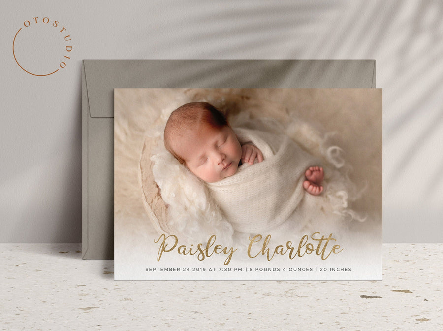 Birth Announcement - 5x7 Card - os69