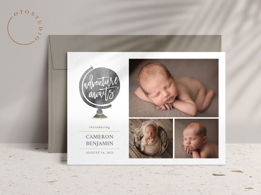 Birth Announcement - 5x7 Card - os44