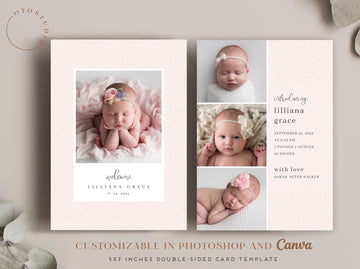 Birth Announcement - 5x7 Card - os78