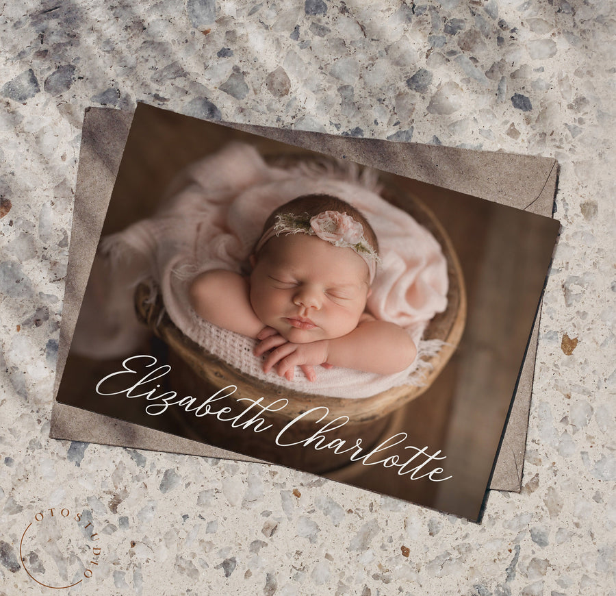 Birth Announcement - 5x7 Card - os55