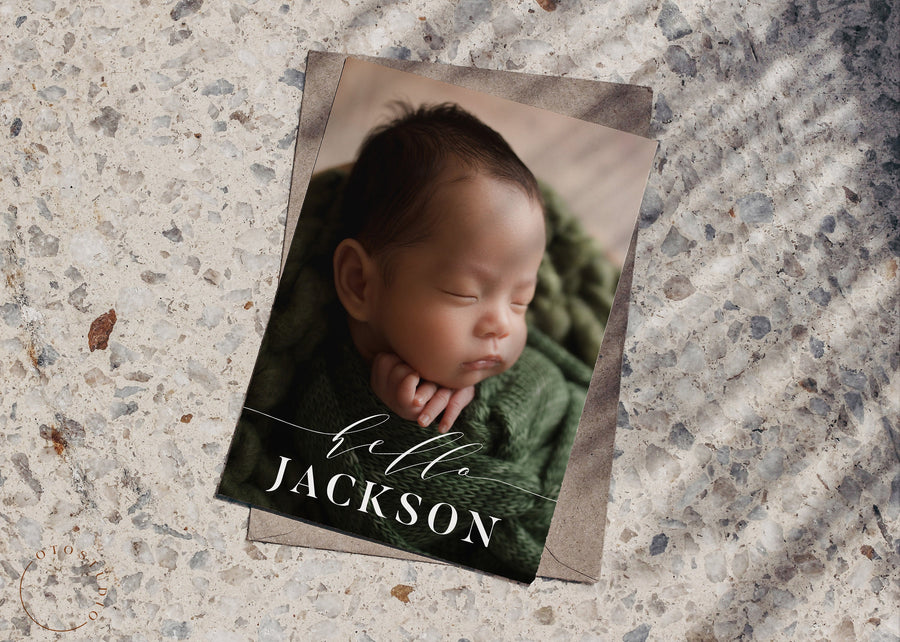 Birth Announcement - 5x7 Card - os52