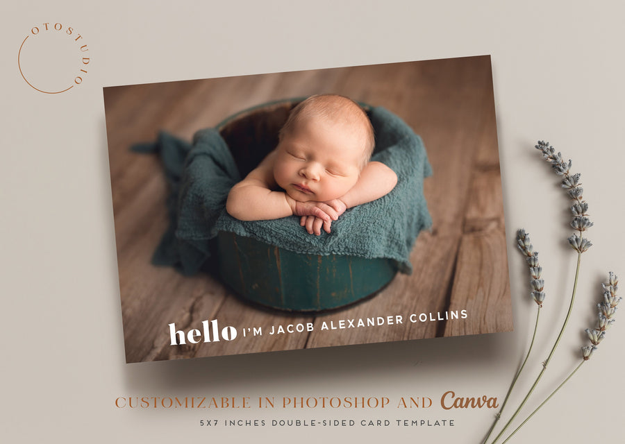 Birth Announcement - 5x7 Card - os24