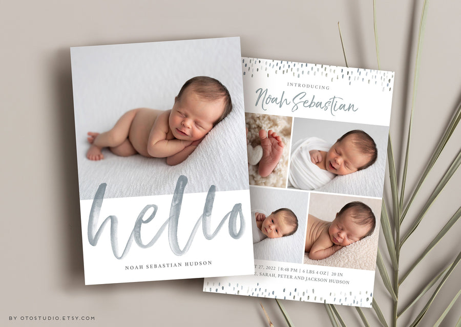 Birth Announcement - 5x7 Card - os27