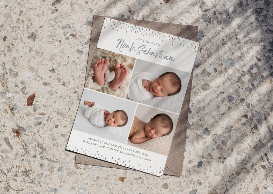 Birth Announcement - 5x7 Card - os27