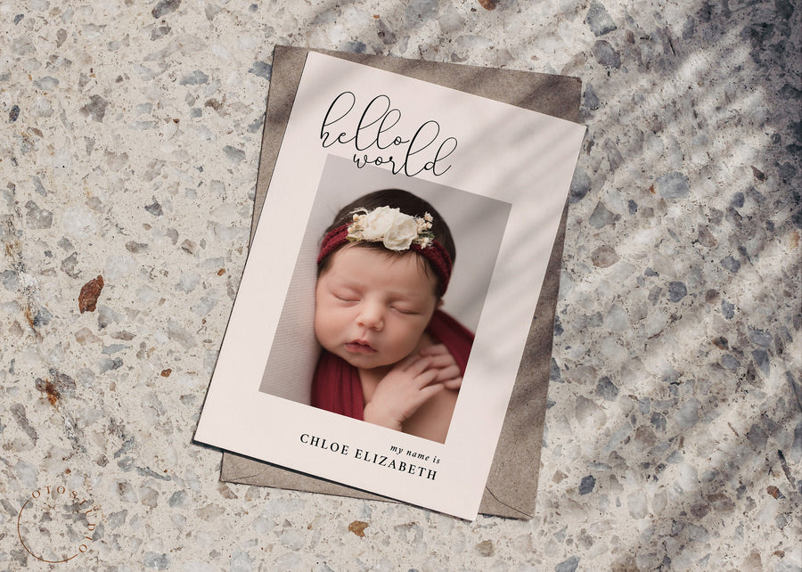 Birth Announcement - 5x7 Card - os18