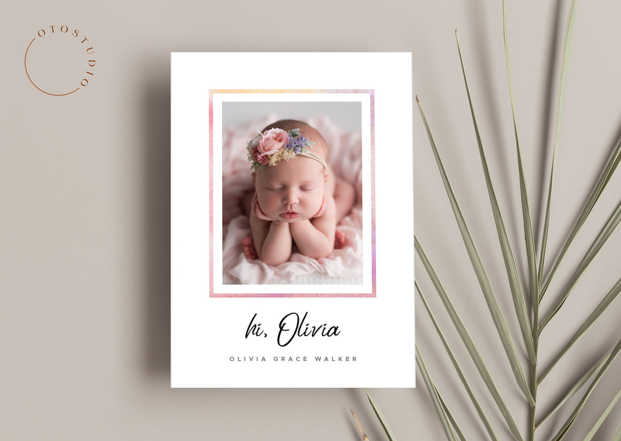 Birth Announcement - 5x7 Card - os07