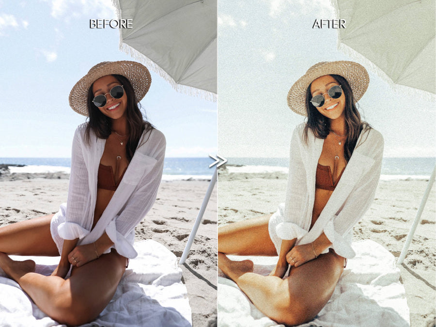 Grainy Film VINTAGE SUMMER Retro Warm Pastel Lightroom Presets